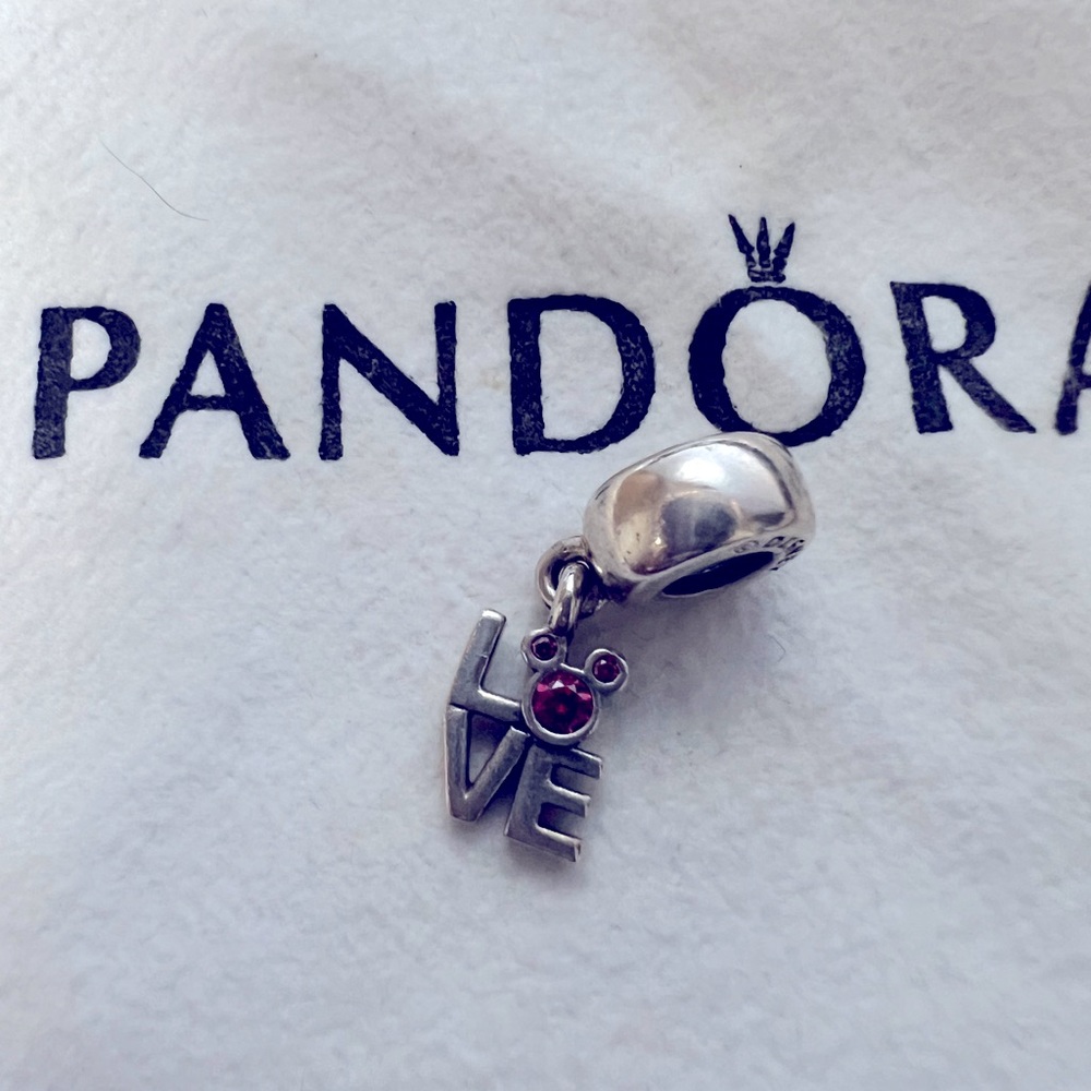 Authentic Disney Pandora Mickey Mouse “Love Mickey” Charm